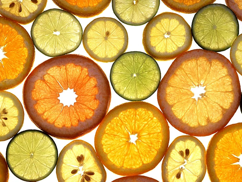 Fresh citrus fruit representing citrus pouch flavor